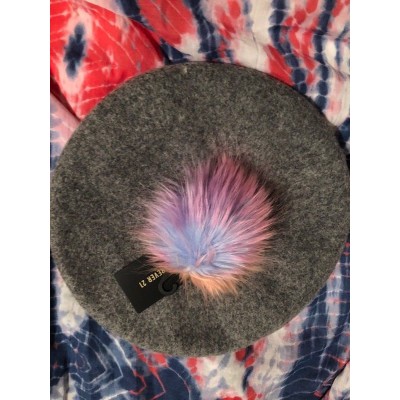 Faux Fur Pom Pom Beret Forever 21 WITH TAGS   eb-34293281